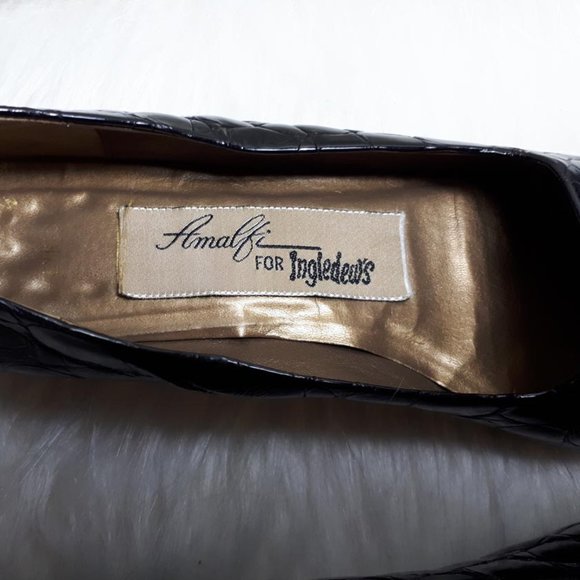 "Amalfi" for Ingledews black leather pumps size 8 AAA - Picture 2 of 5